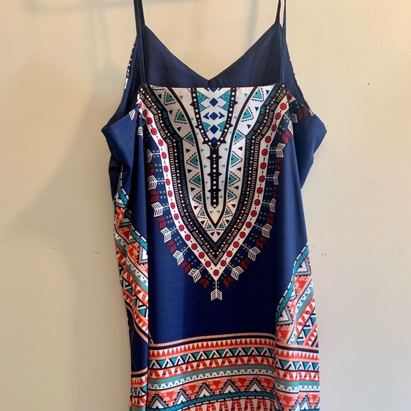 Never Worn!! Printed Slip Dress - Picture 3 of 4